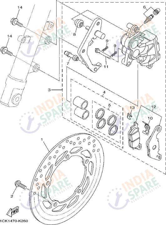 FRONT BRAKE CALIPER